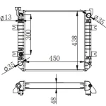 FORKLIFT RADIATOR IN SIZE OF 450*438