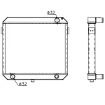 PERKINS RADIATOR IN SIZE OF 355*448*40