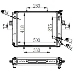 FORKLIFT RADIATOR IN SIZE OF 500*418